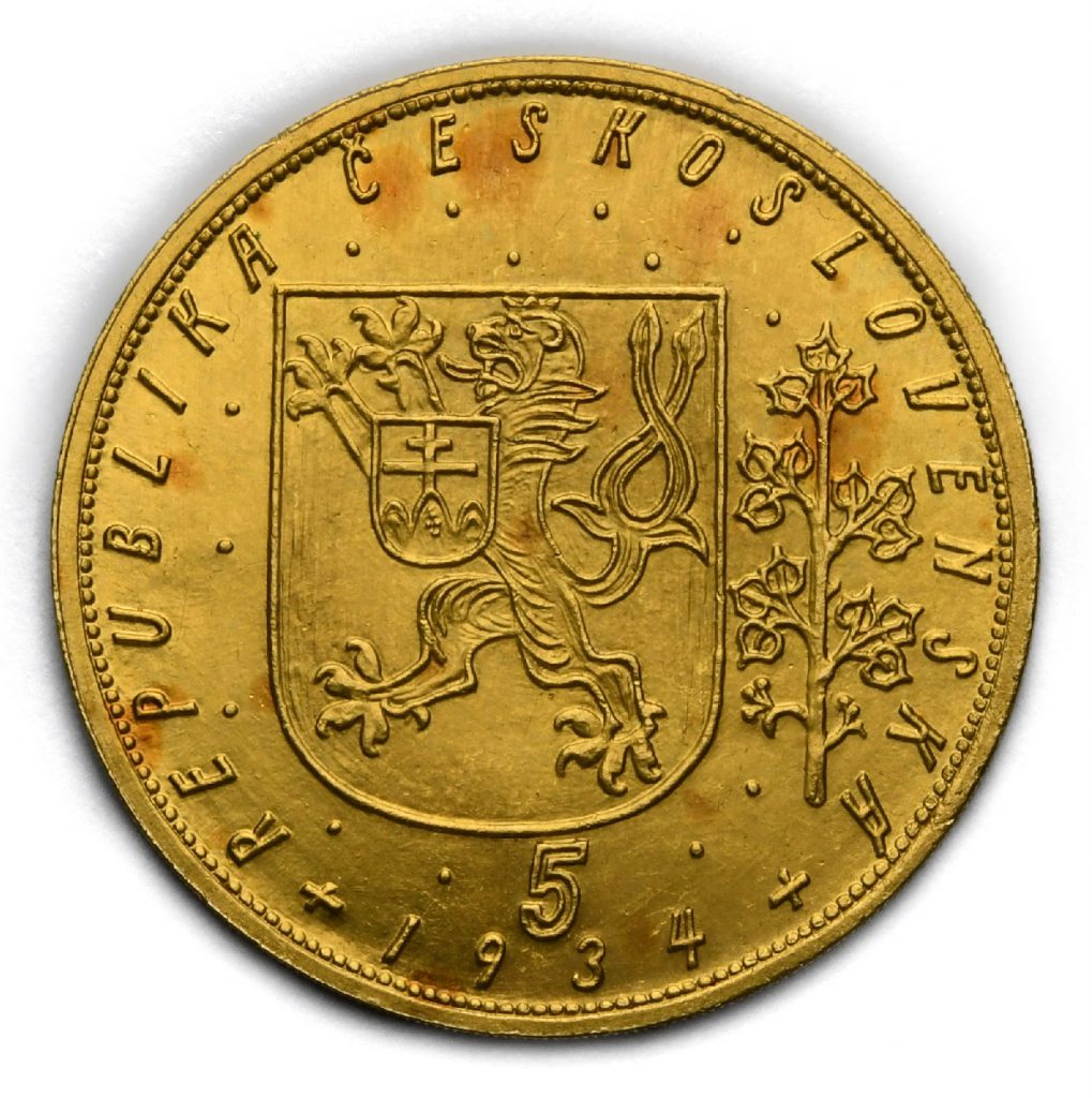 Svatováclavský 5 dukát 1934