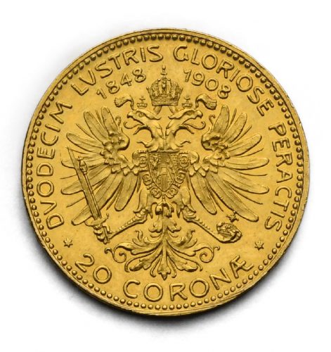 20 Koruna 1908 – 60. Výročí Vlády Františka Josefa I.