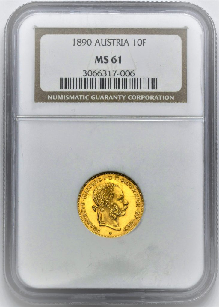 4 Zlatník František Josef I.  1890