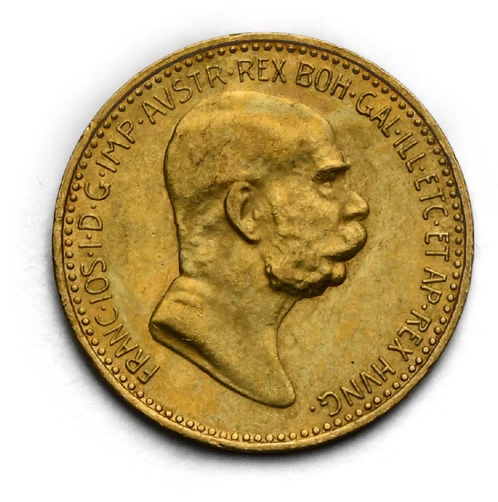 10 Koruna 1908 – 60. Výročí Vlády Františka Josefa I.