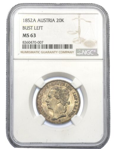 20 Krejcar Františka Josefa I. 1852 A – Hlava doleva