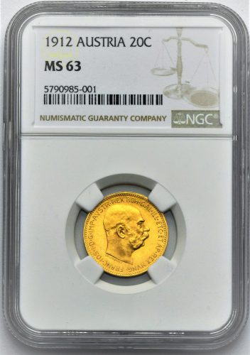 20 Koruna Františka Josefa I. 1912 bz
