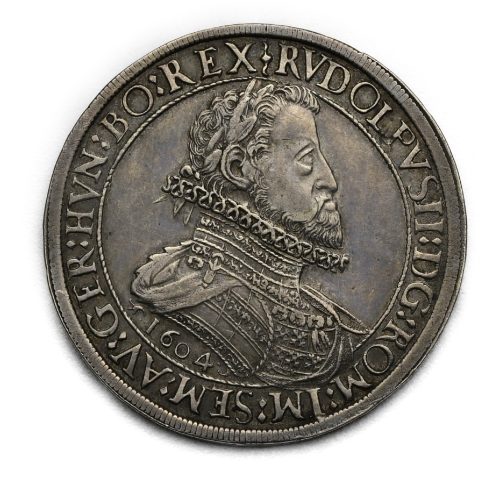 2 Tolar Rudolf II. 1604 Hall without “H” in RVDOLPVS