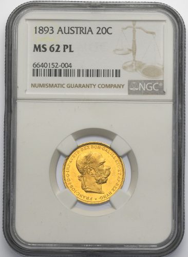20 Koruna František Josef I. 1893 bz