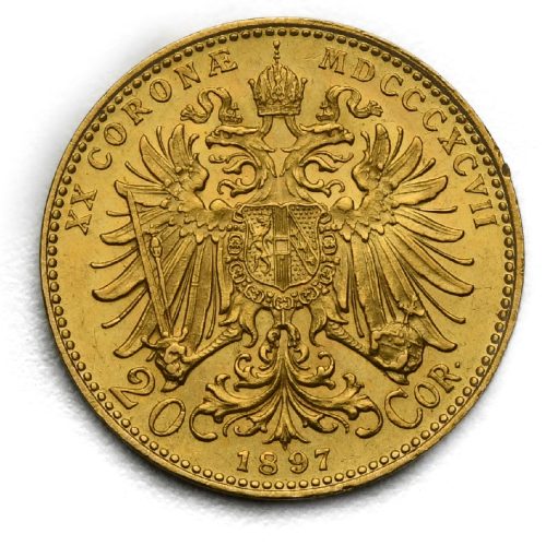 20 Koruna František Josef I. 1897 bz