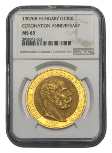 100 Koruna František Josef I. 1907 – 40. výročí korunovace